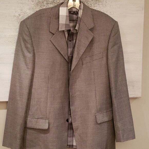 Balmain men's houndstooth Large sportscoat jacket black and white Blazer - Picture 1 of 4